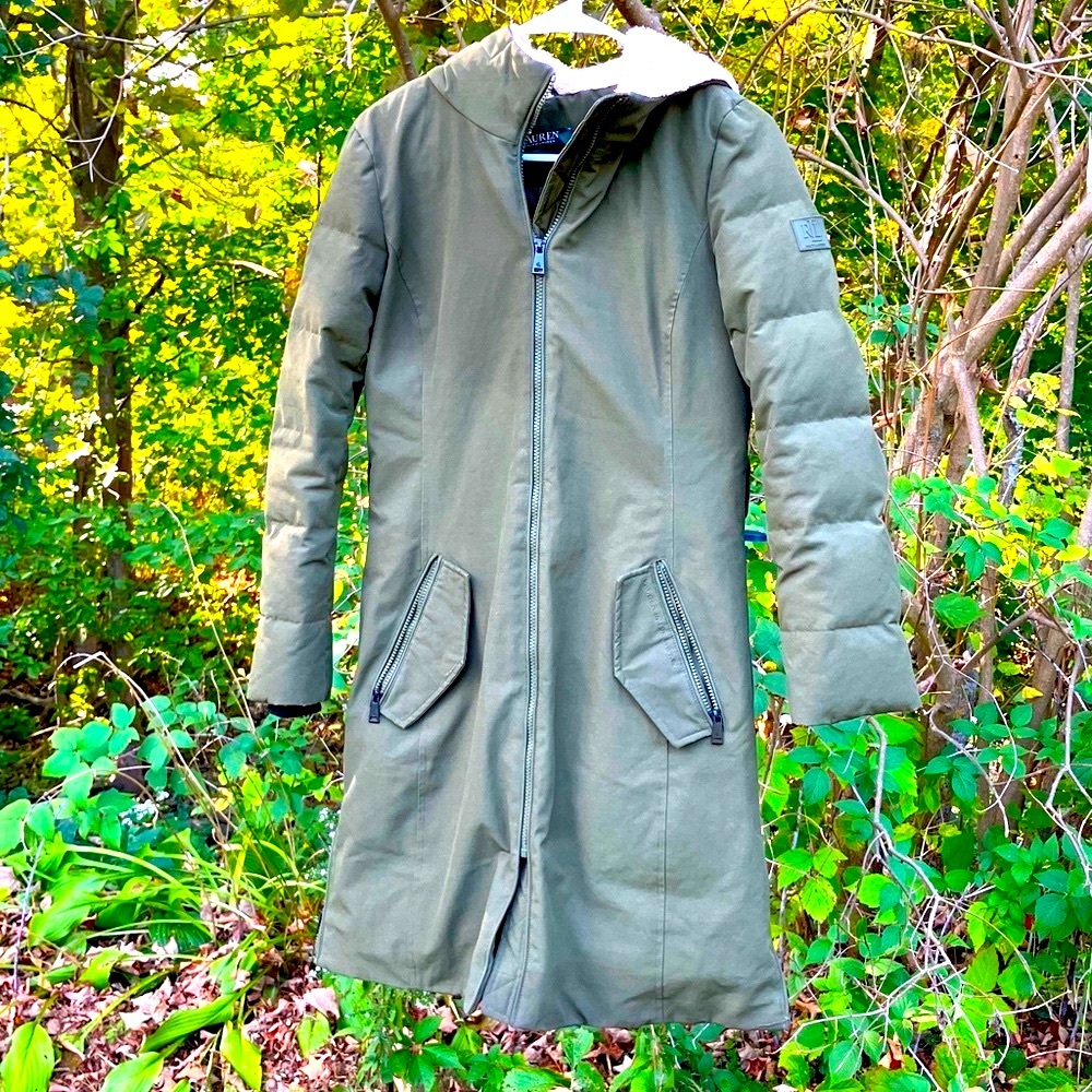 Ralph Lauren Olive Parka Jacket! Size xs